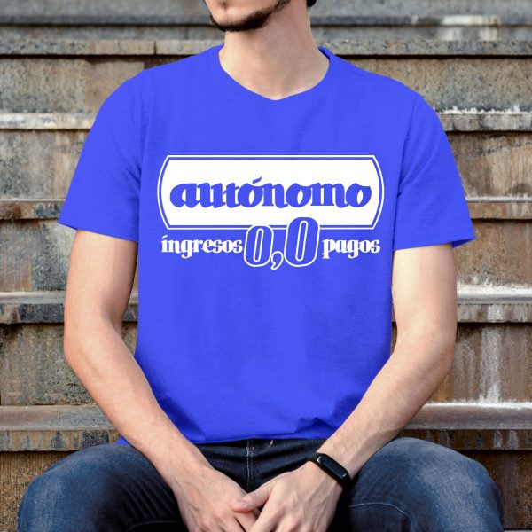 Camiseta hombre Autónomo 0,0 azul